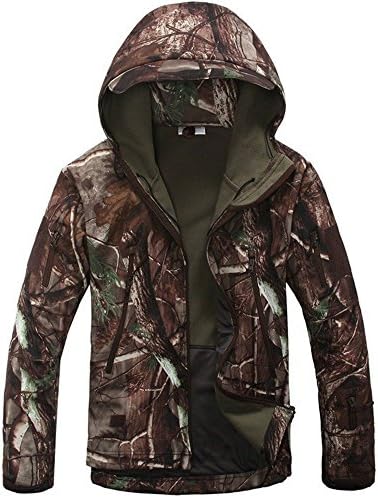 TAD V 4.0 Lurker Shark Skin Soft Shell Outdoor Hunting Camping Waterproof Windproof Jacket Tactical Sports Coat Army Clothing (Tree Camo, XL)
