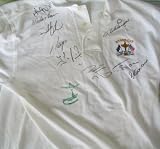 Ryder Cup shirt autographed by Bjorn, Clarke, Fasth, Garcia, Harrington, Langer, Parnevik, Westwood