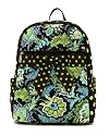 Belvah Quilted Backpack Purse - Blue Green Paisley (11" x 12" x 4.5")