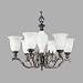 Progress Lighting P4036-50 Van Buren Golden Baroque Six Light Chandelier
