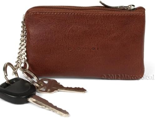 ANELLO - Zippered Italian Leather Key Case (Rust Brown)
