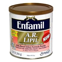 Enfamil A.R. Lipil Milk-Based Infant Formula Powder, Iron Fortified, 12.9-Ounce Canisters (Pack of 6)