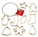 Kaiser Bakeware Patisserie 9-Piece Christmas Cookie Cutter Set with Storage Ring