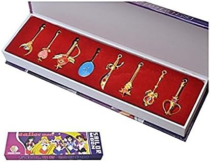 Sailor Moon Pretty Guardian Tsukino Usagi Necklace Pendant Keychain 8pcs