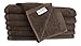 SALBAKOS 100% Turkish Cotton Washcloth Set of 12 13x13 inch | Heirloom Quality | Hotel & Spa Collection | Ultra Soft, Super Absorbent, Washcloth Towels | Made in Turkey (Brown, 12 Washcloths)
