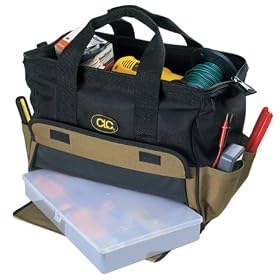 Click here to buy Custom LeatherCraft 1139 14 Pocket Large Traytote Bag by Custom Leather Craft.