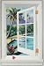 Tropical Window Trompe L'oeil Wall Art