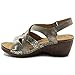 Ollio Women's Shoe Suede Velcro Strappy Wedge Sandal