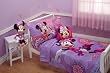 Disney 4 Piece Minnie's Fluttery Friends Toddler Bedding Set, Lavender from Crown Crafts Inc