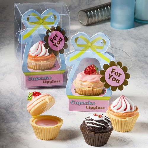Sweet little cupcake design lip gloss favors, 240