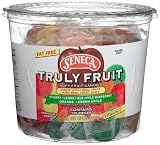 Seneca Truly Fruit, Assorted Flavors, Soft Jell Candy Gems, 120 Count, 40 Ounce Tub (Pack of 2)