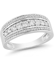 14k White Gold Diamond Ring (1/2 cttw H-I Color, I1-I2 Clarity)