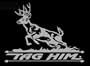 Tag Him Upstream Images Silver Vinyl Wildlife Car Truck Window Decal Sticker