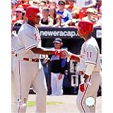 Photo File Philadelphia Phillies 2006 Ryan Howard / Jimmy Rollins Mounted Photo (8x10)