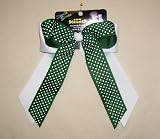 Large Double Bow, White and Hunter - 18 Available