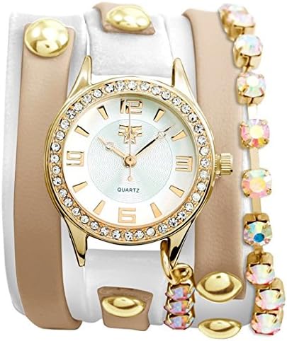 Fancy Face Women's FF1125-WHT/BEIGE Analog Display Quartz Beige Watch