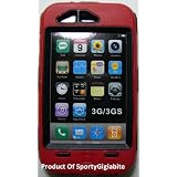 iPhone 3G & 3GS Defender Case (RED/Black) By SportyGigabite + Free Headphone set with mic