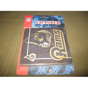 Officially Licensed by the NFL - St. Louis Rams European-Style Beverage Coasters (Set of 6) - Authentic - Made in the USA