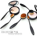 Makeup Brushes, VIVII Latest Version Professional 10 Piece Toothbrush Makeup Brush Set with Soft Oval Toothbrush Design with Gift Box