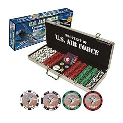 Trademark Poker U.S. Air Force Clay-Filled 500 Poker Chip Set with Custom Case