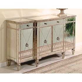 Borghese Mirrored Server, 38Hx70Wx20D, MIRRORED by Home Decorators Collection