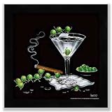 Michael Godard - Martini Limbo - Framed 14.5x14.5 Art Print Poster