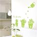Easy Instant Decoration Wall Sticker Decal - Green Silhoutte Herb Garden