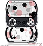 PSPgo Skin and Screen Protector Kit - Lots of Dots Pink on White fits Sony  ....
