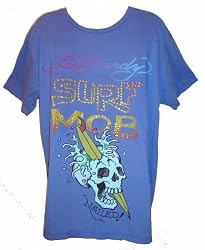 Men's Ed Hardy T-shirt Surf Mob XL Punk Rock Stone