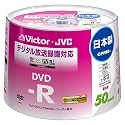 Victor 映像用DVD-R CPRM対応 16倍速 120分 4.7GB ホワイトプリンタブル 50枚 日本製 VD-R120CM50