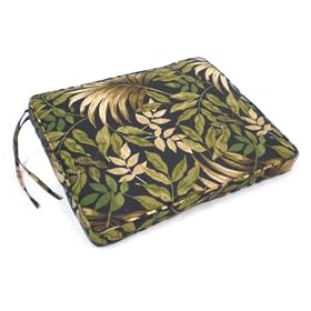 Chair Seat Cushion, Black Multi floral