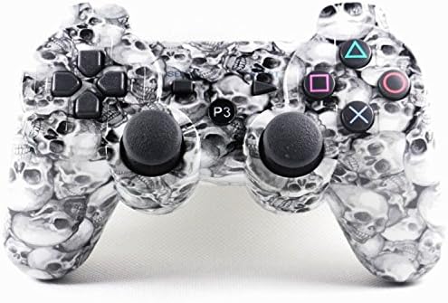 FULY Wireless Bluetooth Double Vibration Gaming Controller  for PS3, Skull