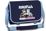 FunkyFilly® Girls 'Best Friends' A4 School Messenger Bag Navy Blue, internal organiser section with 2 zip pockets, key fob, pencil pockets, long adjustable padded shoulder strap, zip closing main compartment. size 41x31x12 cms
