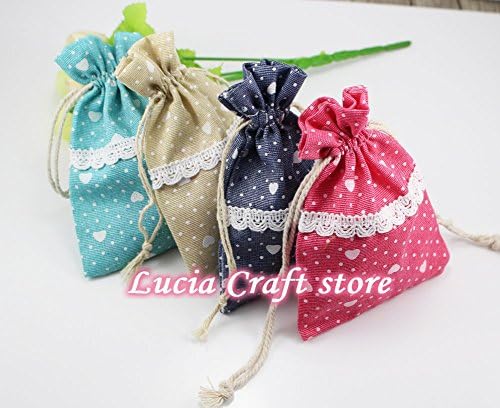 2*3pcs 13.5*9.5cm Linen Bag Drawstring Bag, Pouch Bag Jute Bags
