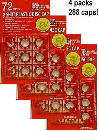 8 shot Ring Caps 4 cards 72each 288 total caps!