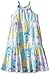 Gymboree Girls' Blue and Aqua Floral Print Tiered Dress