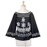 Embroidered Peasant Blouse (Petite, Tall & Misses Sizes XS-3X)