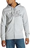 Quiksilver Young Men's Lay Away Fleece Full Zip Hoody,Heather Grey,Medium