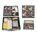 4 Guns Tattoo Kit Machine Complete w/ LCD Power Needles Ink Grip Tube Case DVD Training Video T02