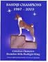 Basenji Champions, 1987-2003