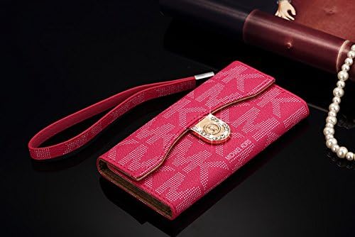 Ducky Worldwide® New Elegant Luxury PU Leather Wallet Style Flip Cover Case *Free gifts: 1x Touch Pen, 1x Screen Protector* For Samsung Galaxy S6edge PLUS S6edge+ ONLY *NOT for S6/S6edge* (Pink)