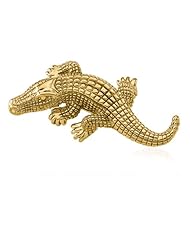 Alligator brooch with 14 Karat Gold