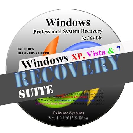 Windows Advanced System Recovery disk (XP / VISTA / WIN7) Live Boot CD 32/64 bit DVD. (disc is comparable with Home Basic, Home Premium, Business, and Ultimate)