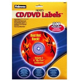CD/DVD Matte Labels 100pk