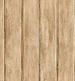 Brown Faux Bead Board Wallpaper