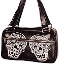 Retro Vinyl "Sugar Skull" Day Bag with Tattoo Inspired Artwork