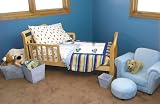 51AZMDZGM7L. SL160  Trend Lab Retro Transportation 4 Piece Toddler Bedding Set
