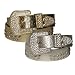 Womens Gold Wild West Mother of Pearl Jewel Encrusted Fashion Adjustable Leather Belt