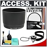 Canon ET-65B Lens Hood + 58mm UV Glass Filter + CapKeeper 2 Lens Cap Strap  ....
