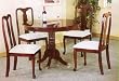 BEAUTIFUL CHERRY FINISH ROUND DINING TABLE AND CHAIRS